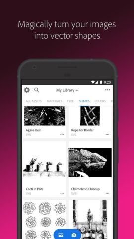Adobe Capture:инстр. для Ps,Ai для Android