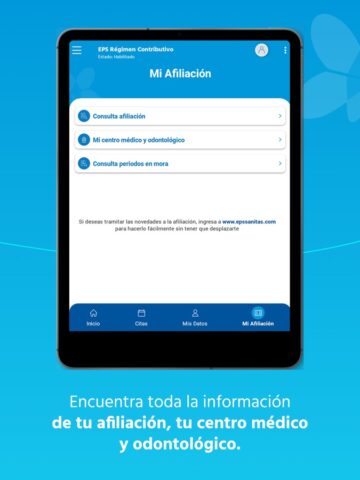 EPS Sanitas pour iOS