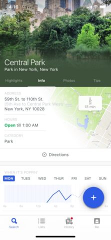 Foursquare City Guide لنظام iOS