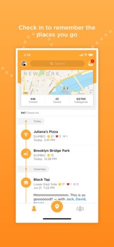 Foursquare Swarm: Check-in App لنظام iOS