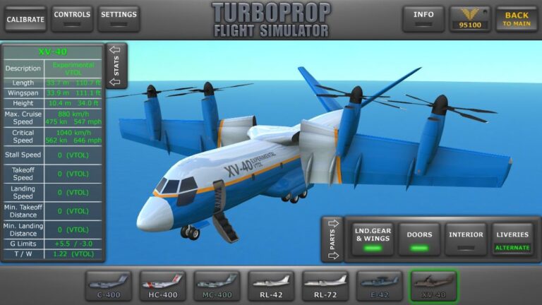 Android 用 Turboprop Flight Simulator