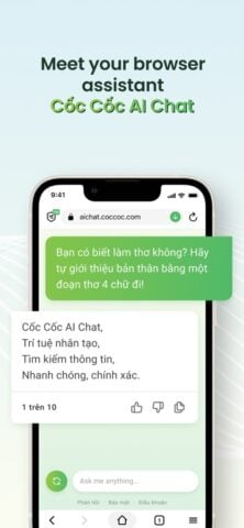 Cốc Cốc: Trình duyệt & Chặn QC für iOS