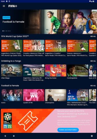 FIFA+ | Football entertainment для Android