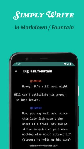 JotterPad — сценарии, повести для Android