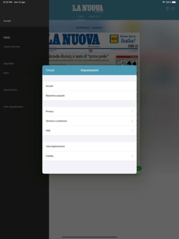 iOS 版 La Nuova Sardegna Digital