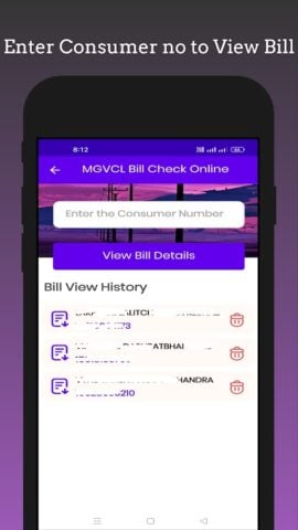 MG Vij Bill Check Online per Android
