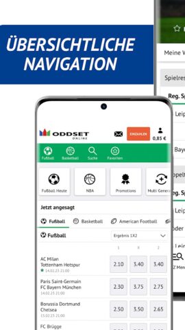 ODDSET – Online Sportwetten для Android