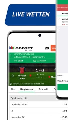 ODDSET – Online Sportwetten für Android