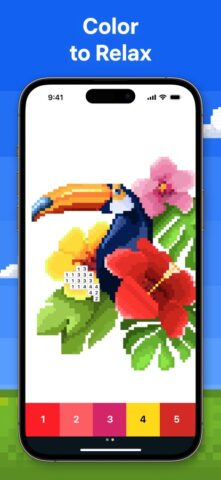 iOS 用 Pixel Art – 数字で塗り絵