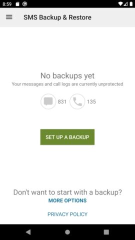SMS Backup & Restore per Android