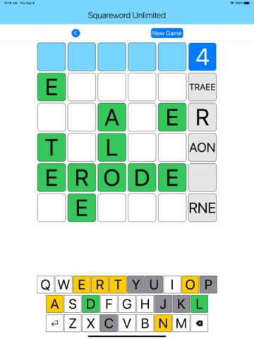 iOS 版 Squareword Unlimited Word Game