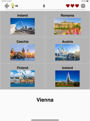 iOS용 세계의 모든 국가의 수도 : 지리에 대 한 교육용 게임