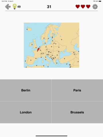 iOS용 세계의 모든 국가의 수도 : 지리에 대 한 교육용 게임