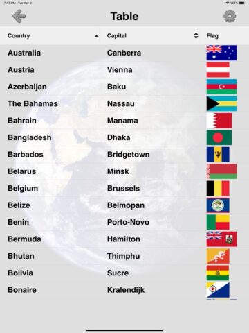 Flaggen aller Länder der Welt für iOS