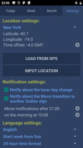 Lunar calendar Dara-Lite for Android