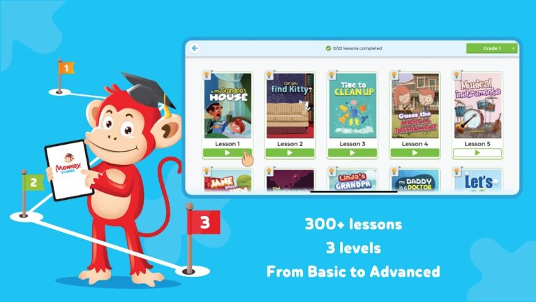 Monkey Stories:เรียนภาษาอังกฤษ สำหรับ Android