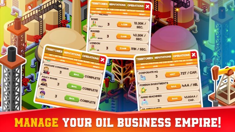 Android 用 Oil Tycoon idle tap miner game
