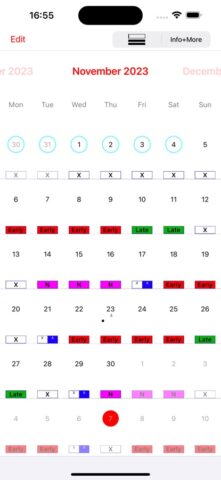 Dienstplan-Kalender für iOS