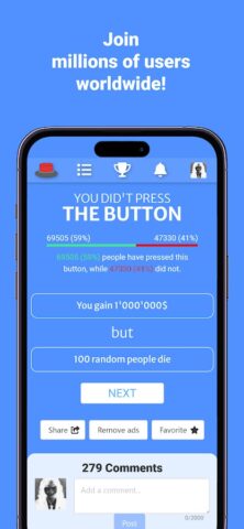 Will You Press The Button? для Android — скриншот 2