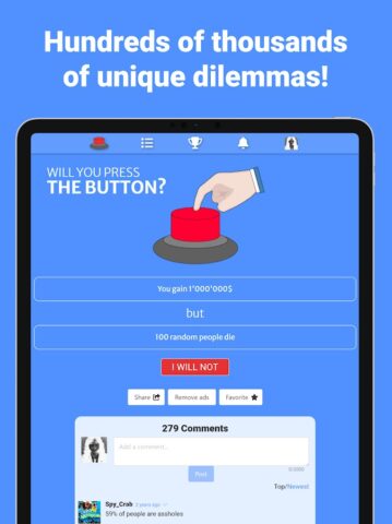 Will You Press The Button? для Android — скриншот 4