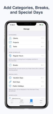 atWork · Work Hours Tracker for iOS