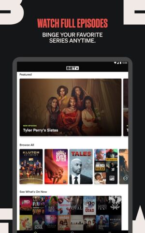 BET NOW – Watch Shows per Android