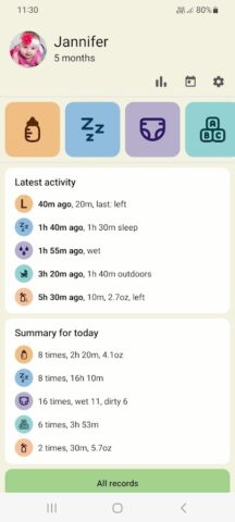Android 版 Baby tracker – feeding, sleep