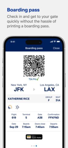 JetBlue – Book & manage trips per iOS