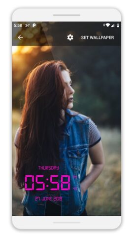 LED Digital Clock Wallpaper для Android — скриншот 4