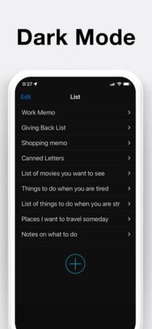iOS용 메모장 – 노트 필기 위한 글쓰기 응용 (메모)