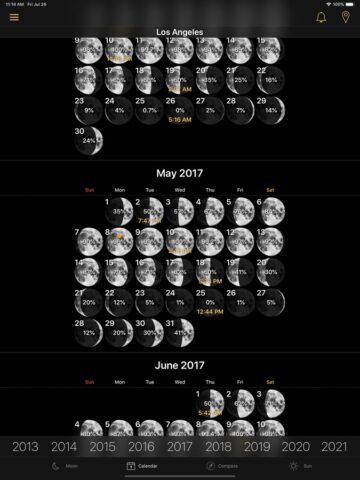 Moon Phases and Lunar Calendar لنظام iOS
