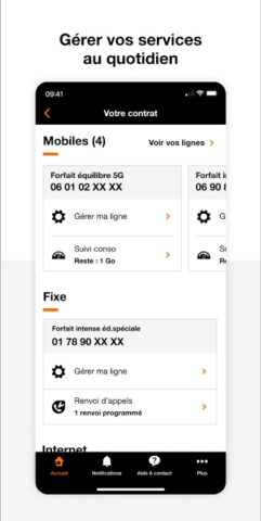 Android 版 Orange Pro, espace client pro