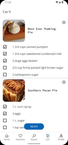 Pie Recipes für Android