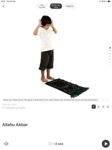 1Muslim: Prayer times, Azan untuk iOS