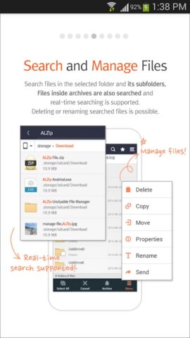 ALZip – File Manager & Unzip для Android — скриншот 4