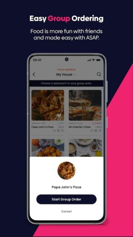 ASAP—Food Delivery & Carryout لنظام Android