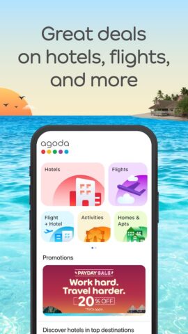 Agoda จองที่พัก และเที่ยวบิน สำหรับ Android