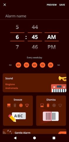 Android 用 アラーム クロック：目覚まし時計、ストップウォッチ