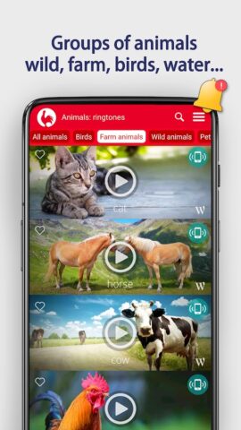 Animales: Tonos de llamada para Android