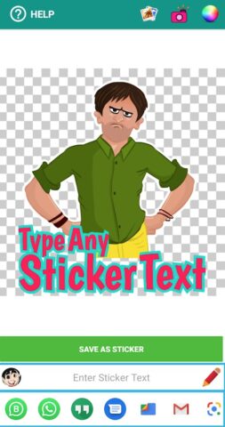 Animated Stickers Maker, Text per Android