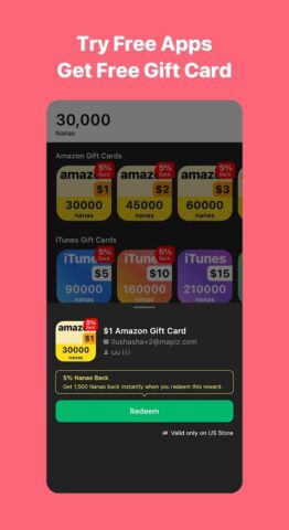 AppNana: Gift Cards Rewards untuk Android