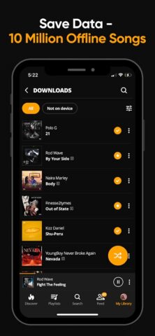 Android 用 Audiomack：ミュージックダウンローダー