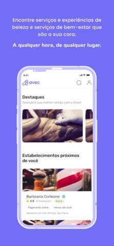 Avec: serviços de beleza e age для Android — скриншот 4
