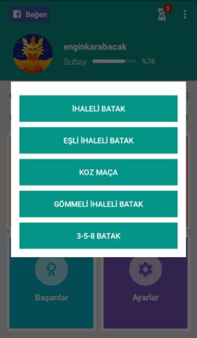 Batak – Tekli, Eşli, Koz Maça pour Android