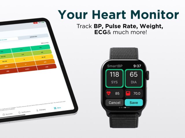 Blood Pressure App SmartBP for iOS