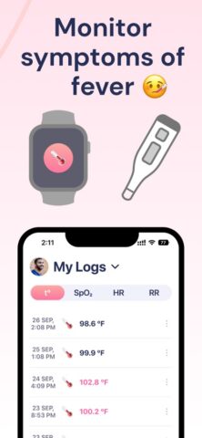 Body Temperature App For Fever cho iOS