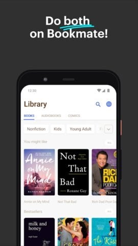 Android için Bookmate: kitap ve sesli kitap