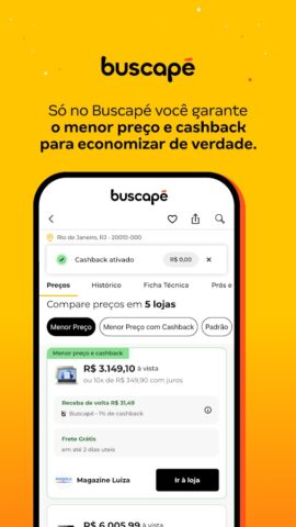 Buscapé: Comprar com Cashback para Android