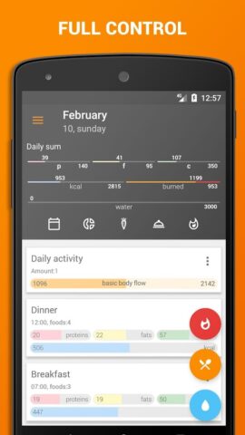 Android 版 Калькулятор калорий XbodyBuild