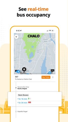 Chalo — Live Bus Tracking App для Android — скриншот 3